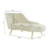 Ackor 1 Seater Velvet Chaise