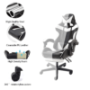 Melina Gaming Chair With Foot-rest Color (White/Black)