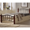 Jordan Metal Frame Bed with Wooden Legs