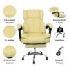 Dusty Office Gaming Chair PU Leather Color (Off-White)