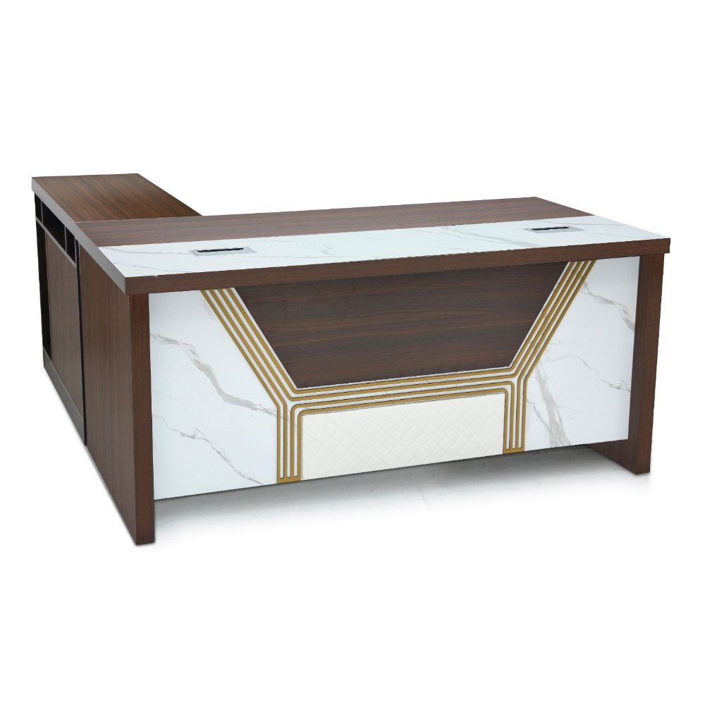 Thalana Office Marble Desk Color (Wenge)