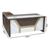 Thalana Office Marble Desk Color (Wenge)