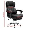 Executive Office Gaming Chair PU Leather in Black Color