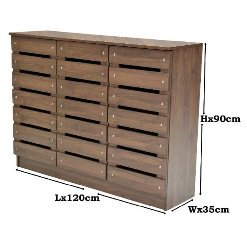 Anton 3 Door Shoe Cabinet – Oak