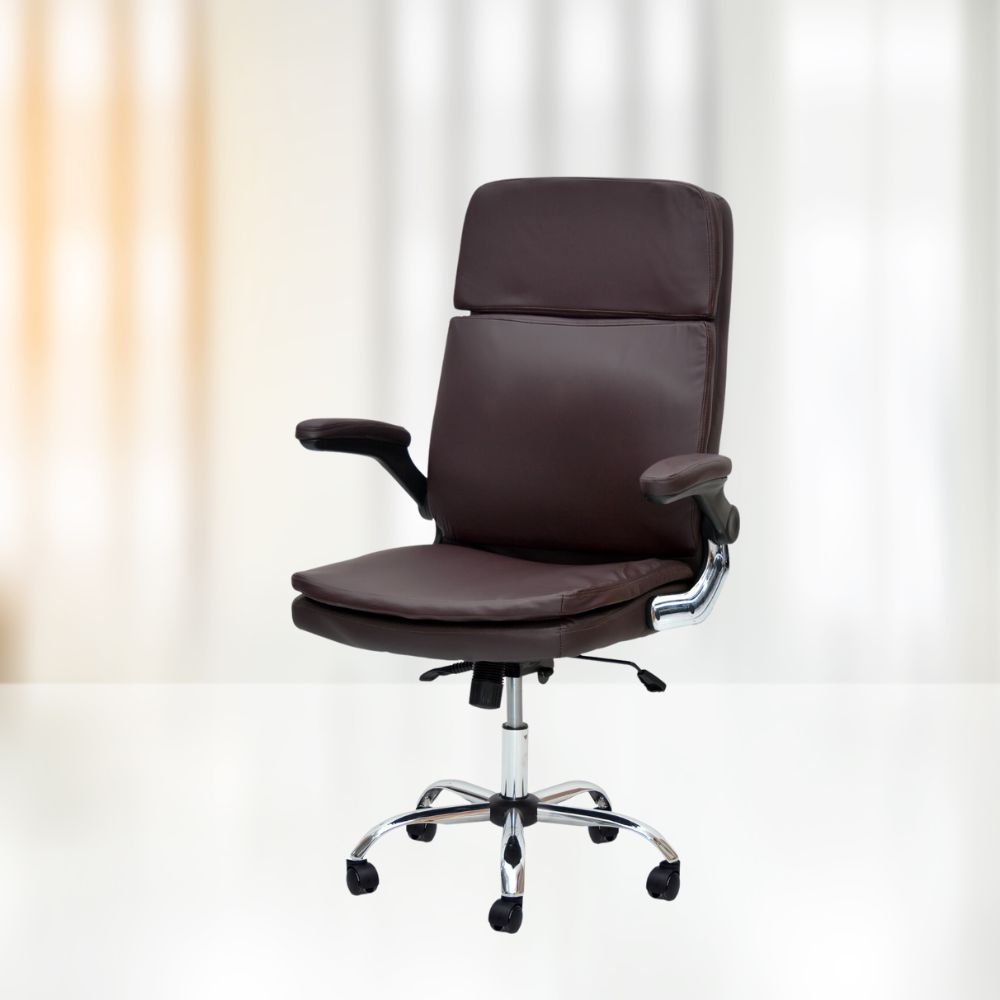 Britanica Office Gaming Chair PU Leather Soft Foam Color (Brown)