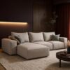 Rabia 3-Seater L-Shape Linen Sofa