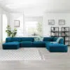 Astorn 4-Seater U-Shape Velvet Sofa