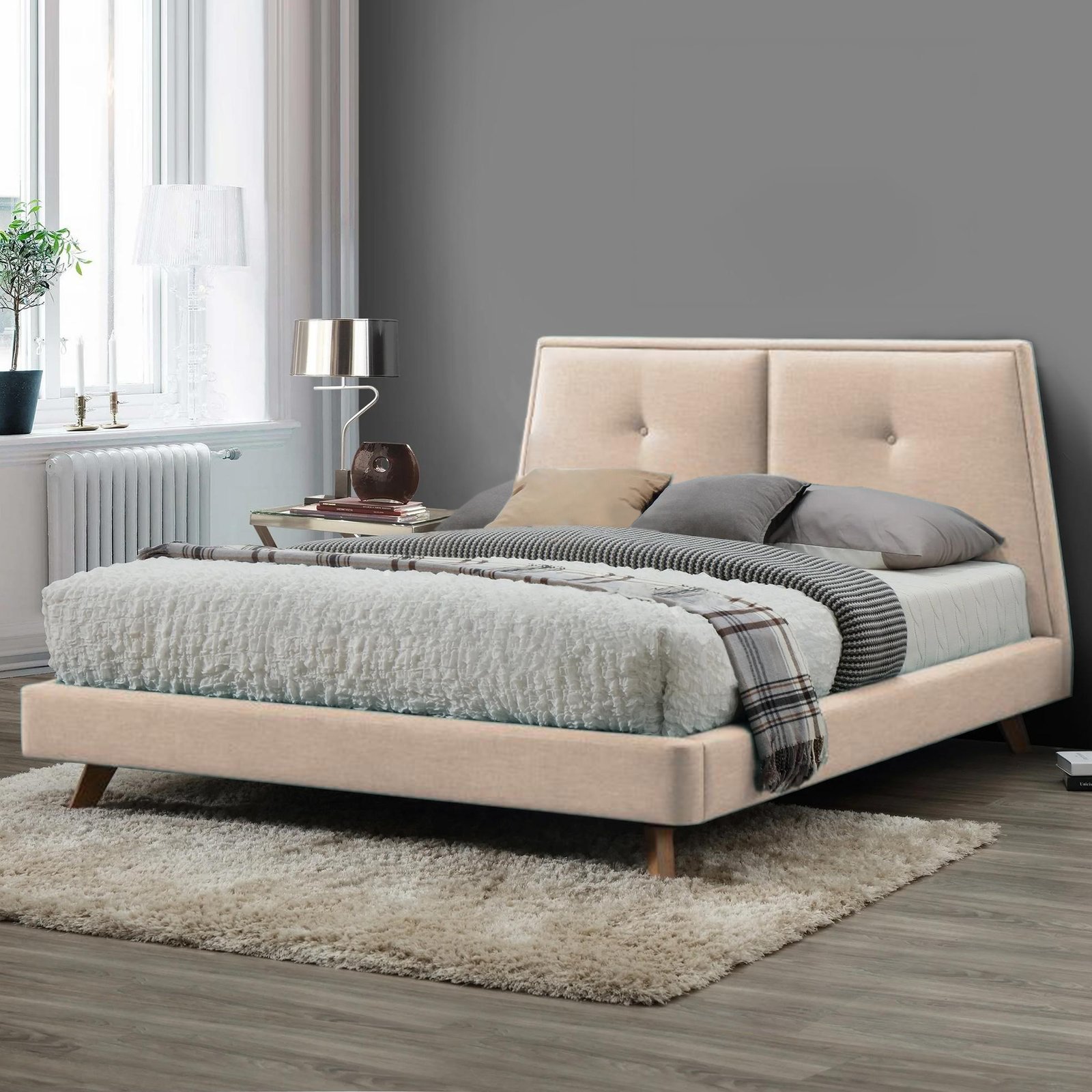 Estorn Upholstered Velvet Bed