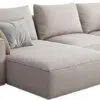Rabia 3-Seater L-Shape Linen Sofa