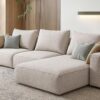 Rabia 3-Seater L-Shape Linen Sofa