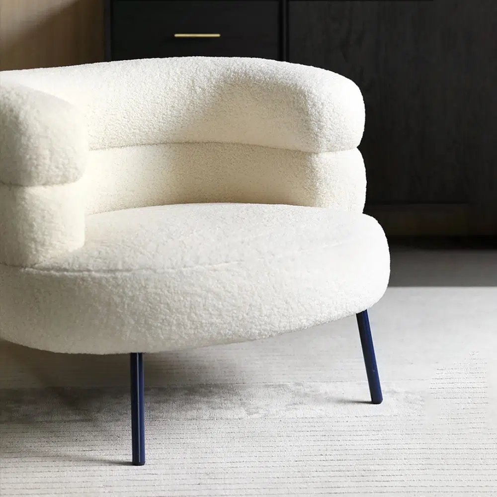 Nordic Boucle Armchair 1 Seater Sofa