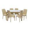 Haddington 6 Seater Dining Table Set – Cappuccino