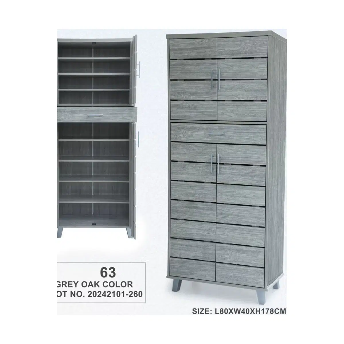 Stall 4 Door Multi-Function storage box Shoe Cabinet