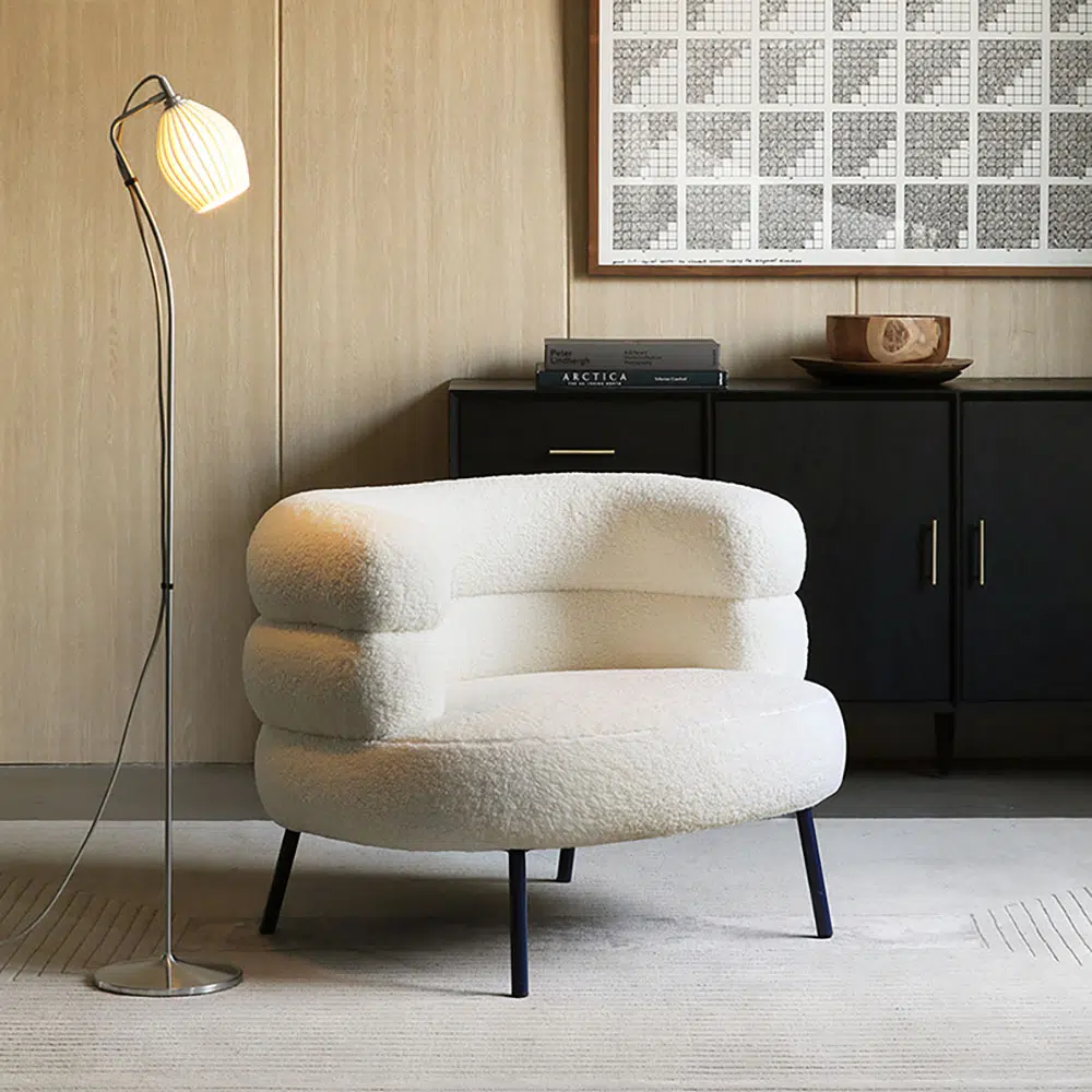 Nordic Boucle Armchair 1 Seater Sofa