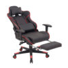 Vegas Gaming Chair with Foot-Rest Color (Black/Red)