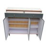 Trones 3 Door Shoe Cabinet Color (Dark Green)