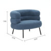 Nordic Boucle Armchair 1 Seater Sofa