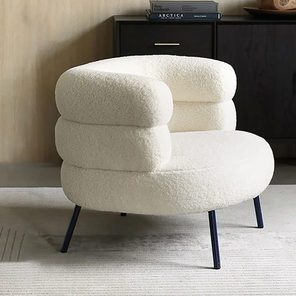 Nordic Boucle Armchair 1 Seater Sofa