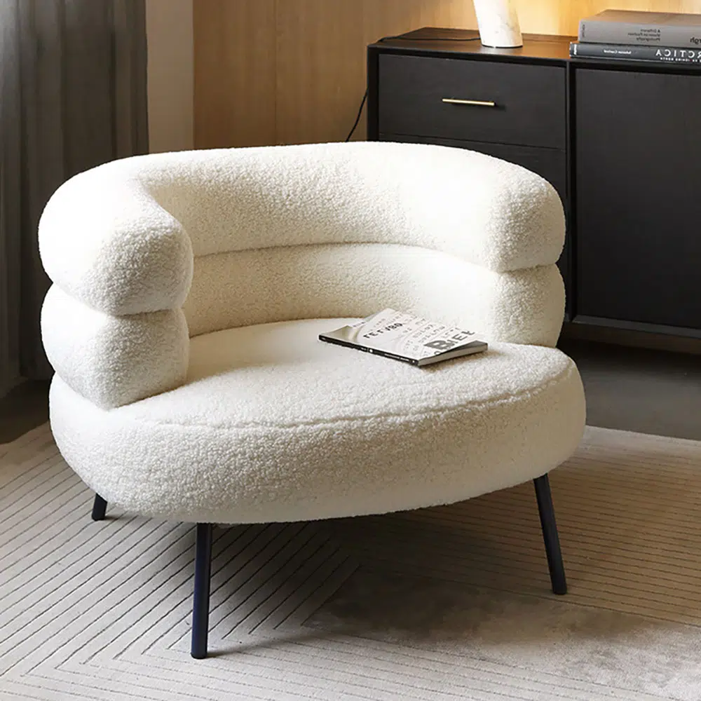 Nordic Boucle Armchair 1 Seater Sofa