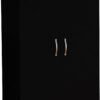 Trafford 2 Doors Wooden Wardrobe Color (Black)
