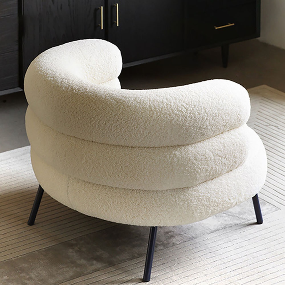 Nordic Boucle Armchair 1 Seater Sofa