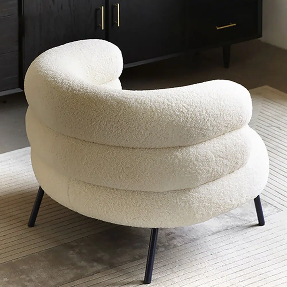 Nordic Boucle Armchair 1 Seater Sofa