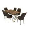 Toledo Dining Table Set Color (Golden-Brown)