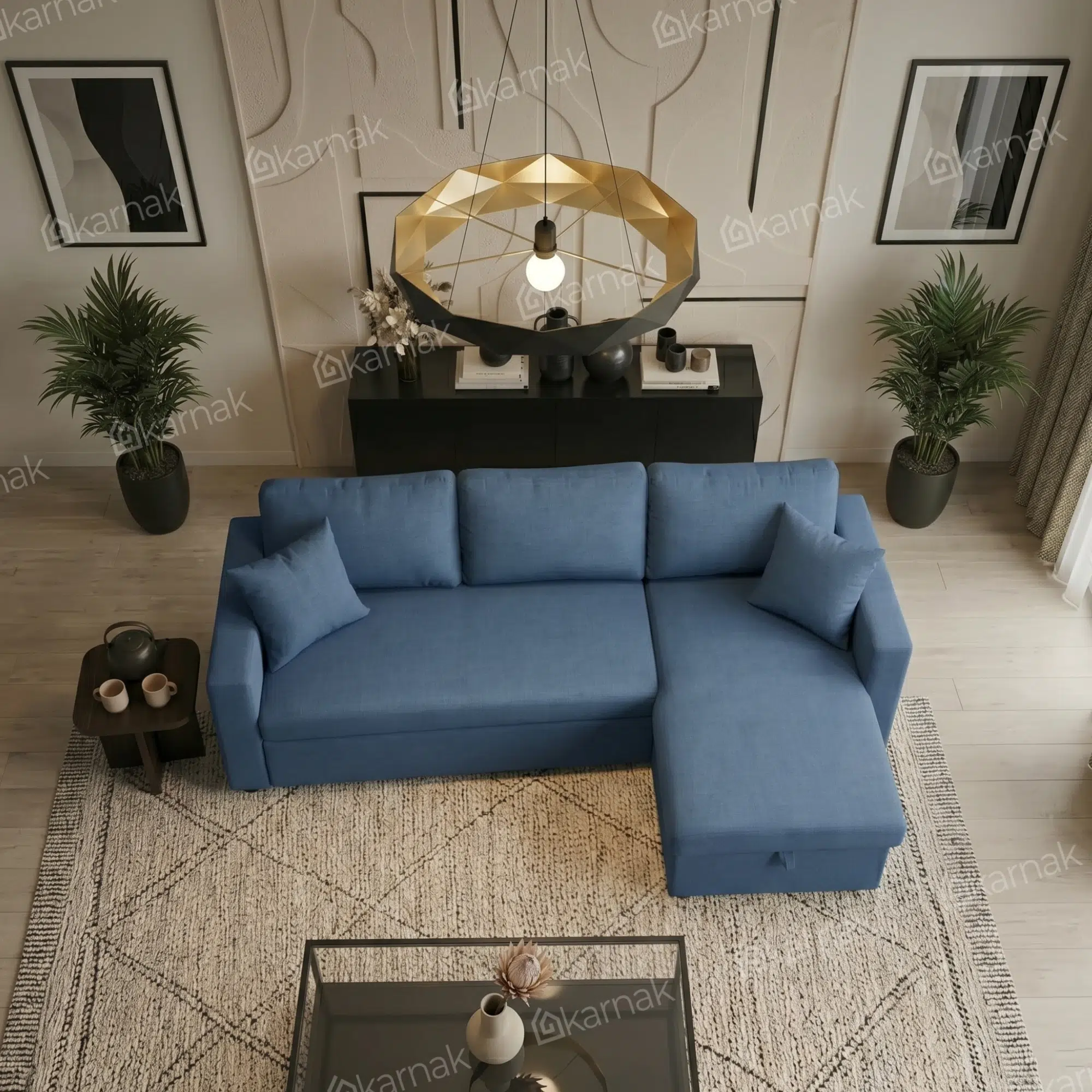 Hunter 3-Seater Corner Sofa Bed