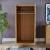 Trafford 2 Doors Wooden Wardrobe Color (Beteak)
