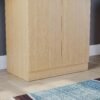 Trafford 2 Doors Wooden Wardrobe Color (Beteak)