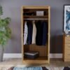 Trafford 2 Doors Wooden Wardrobe Color (Beteak)