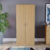 Trafford 2 Doors Wooden Wardrobe Color (Beteak)