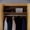 Trafford 2 Doors Wooden Wardrobe Color (Beteak)