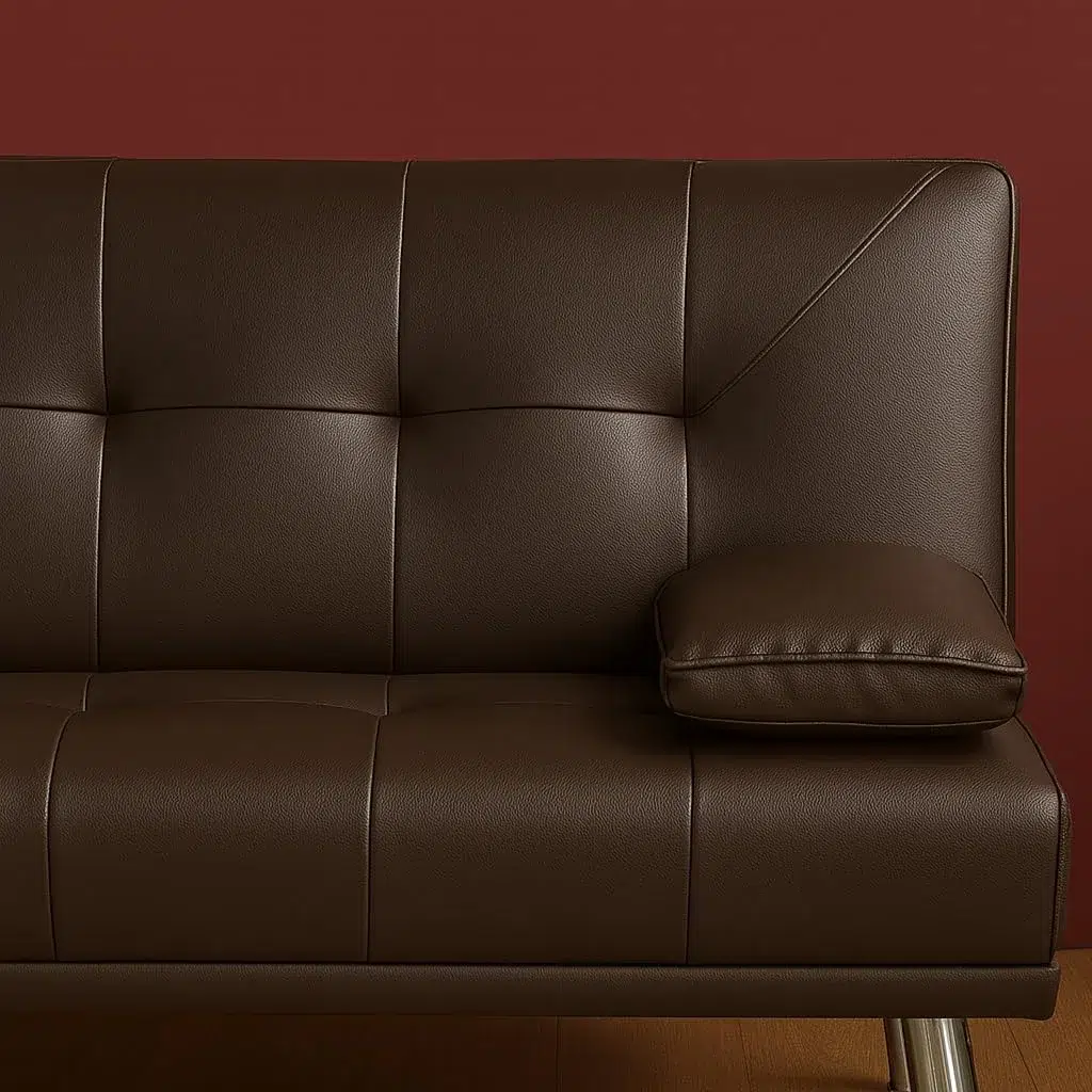 Strandom 2-Seater Leather Futon Sofa Bed