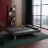 Strandom 2-Seater Leather Futon Sofa Bed