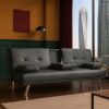 Strandom 2-Seater Leather Futon Sofa Bed