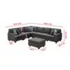Jorden 6-Seater L-Shape Polyester Sofa – Grey