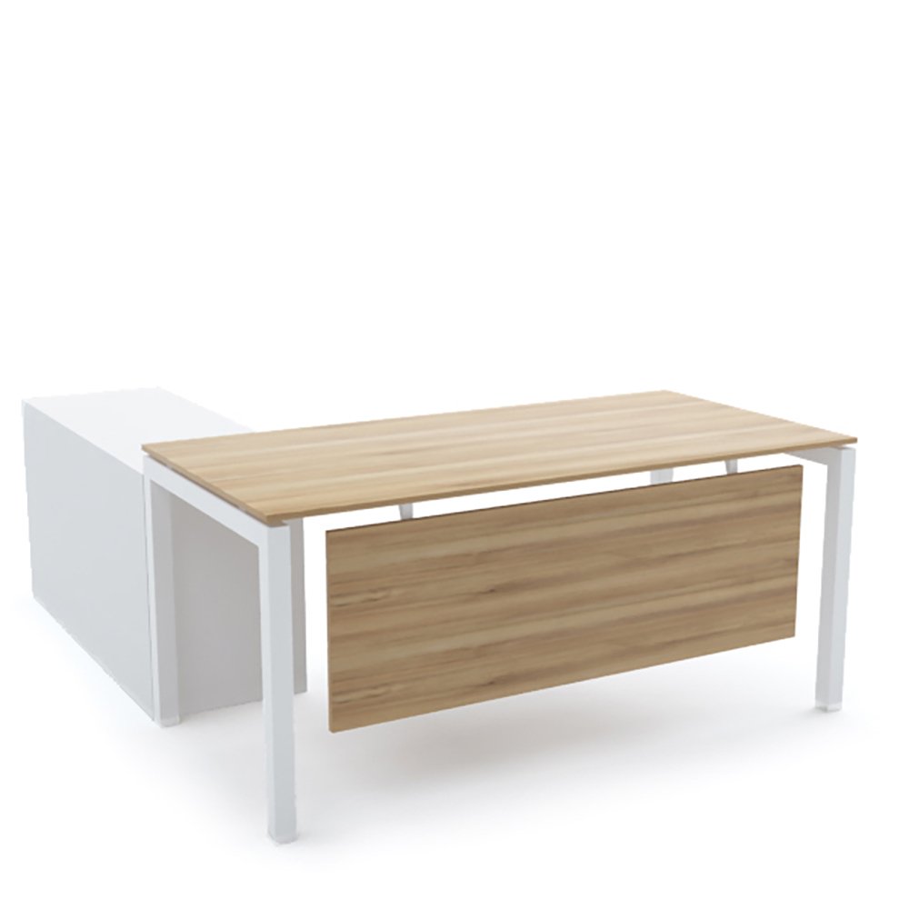 Laviz Office Desk with Side Cabinet