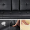 Strandom 2-Seater Leather Futon Sofa Bed