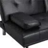 Strandom 2-Seater Leather Futon Sofa Bed