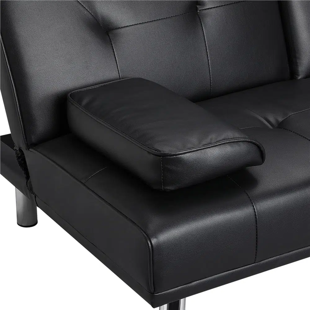 Strandom 2-Seater Leather Futon Sofa Bed