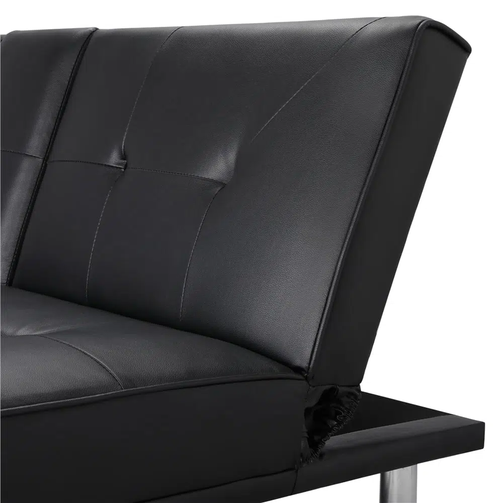 Strandom 2-Seater Leather Futon Sofa Bed