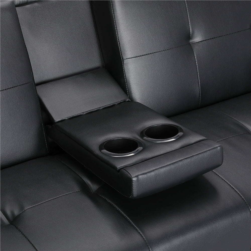 Strandom 2-Seater Leather Futon Sofa Bed