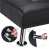 Strandom 2-Seater Leather Futon Sofa Bed
