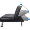 Strandom 2-Seater Leather Futon Sofa Bed