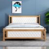 Askvoll Wooden Queen Bed Color (Light Brown)