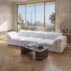 Cloud 3 Seater L Shape Sofa (White)