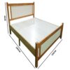 Askvoll Wooden Queen Bed Color (Light Brown)