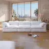 Cloud 3 Seater L Shape Sofa (White)