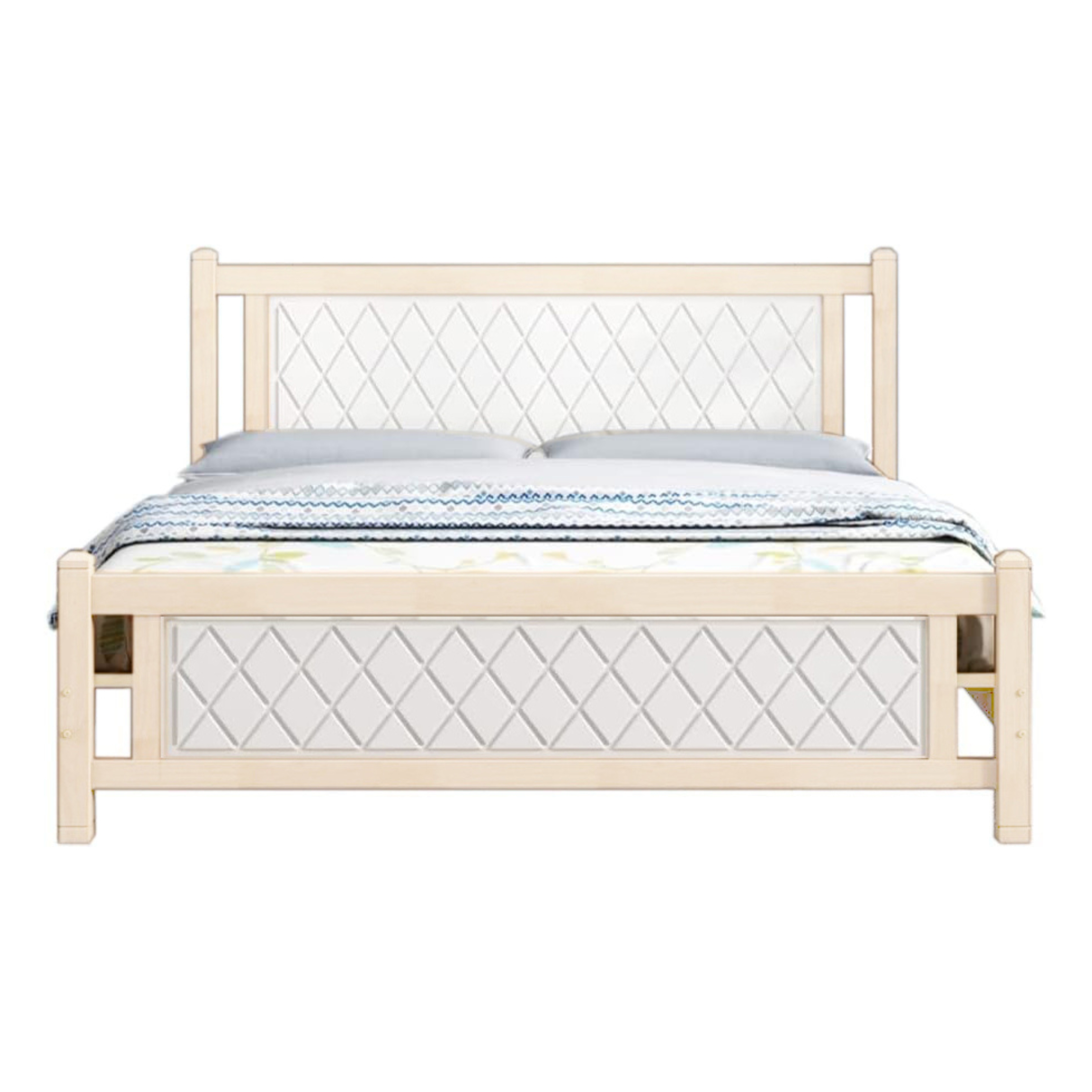 Askvoll Wooden Queen Bed Color (White)